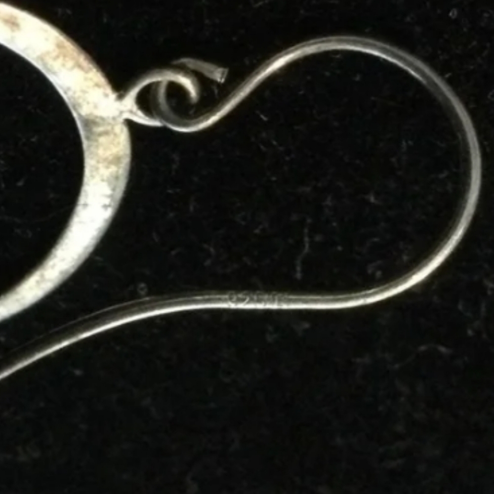 🥳HP🥳Chanel RARE Vintage Wire Teardrop Oval Authentic Earrings - Picture 7 of 9
